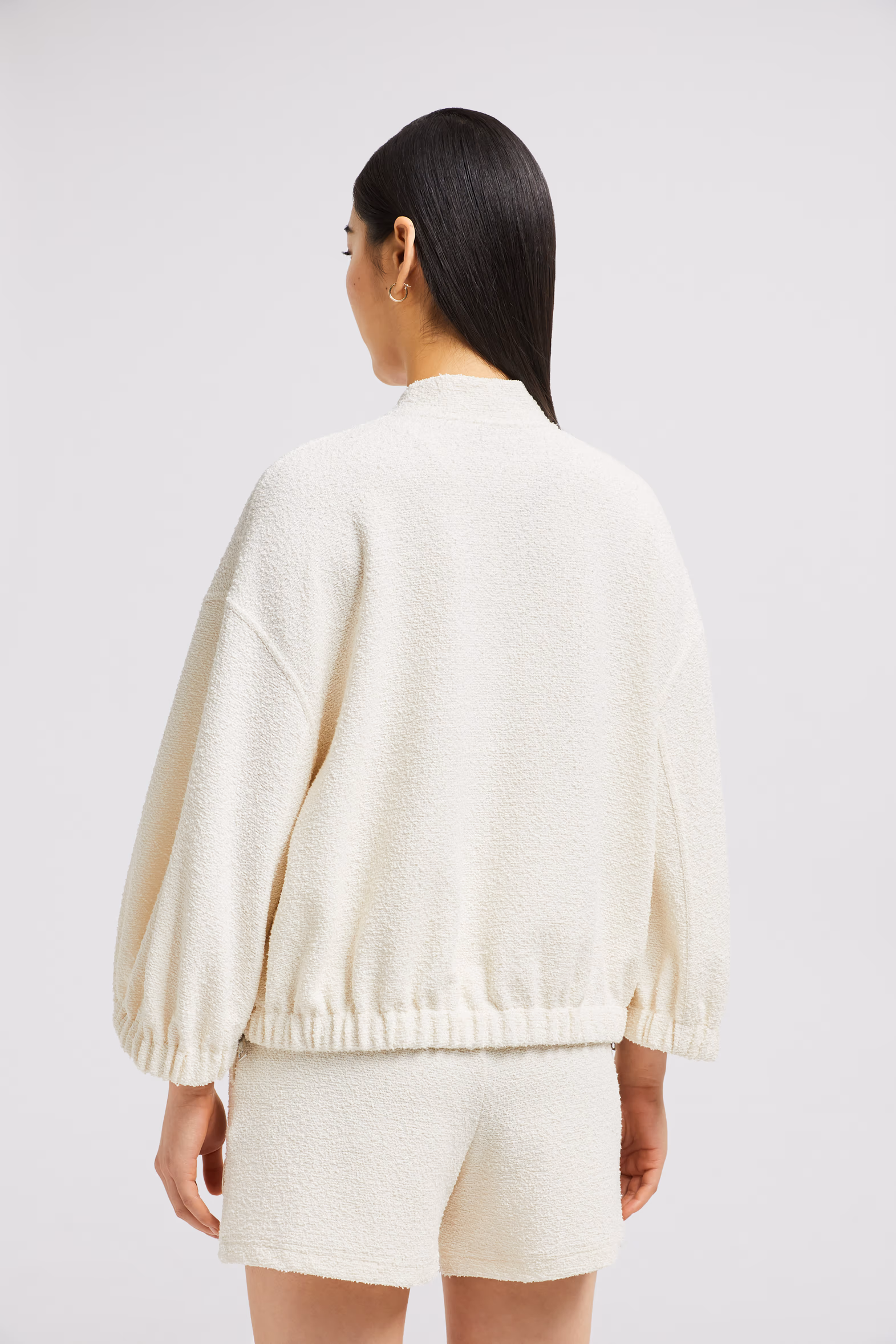 2-in-1 Bouclé Zip-Up Cardigan Women White Moncler 5